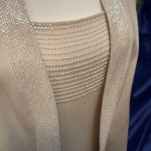 Dress designer - Elegant Cream Maxi Dress and jacket-Daymor Couture